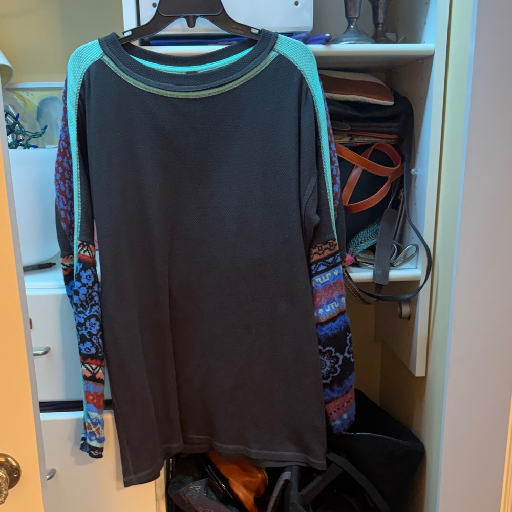 Free People Multi Color and Black womens’s sweater